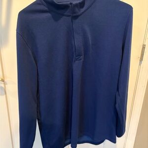 Nike Dri-FIT Dark Blue Long Sleeve Quarter Zip Shirt